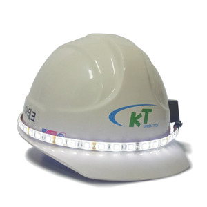 야간안전모 LED반사띠(화이트) 안전모부착형 건전지포함 LED안전용품