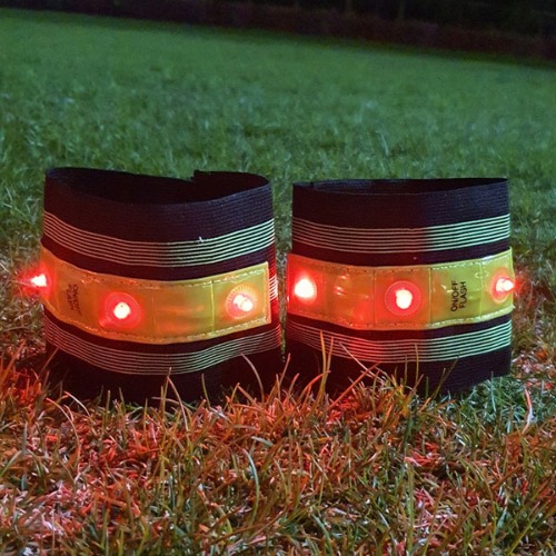 특허청 디자인등록 LED 안전각반(밴드) 1쌍 야간작업 필수 안전용품 스포츠(레저) 야간활동시